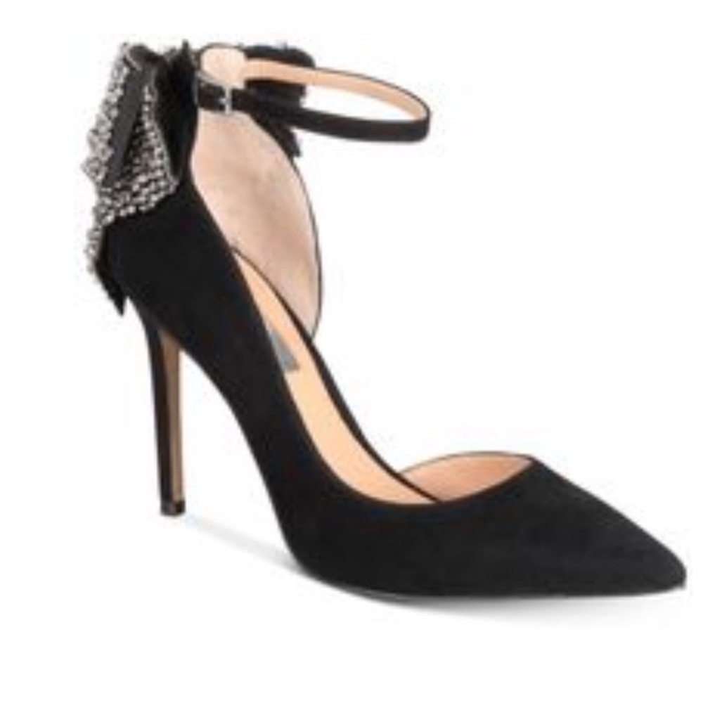 INC Kaison Evening Bow Pumps with Gems Black size 8.5 - Picture 3 of 9